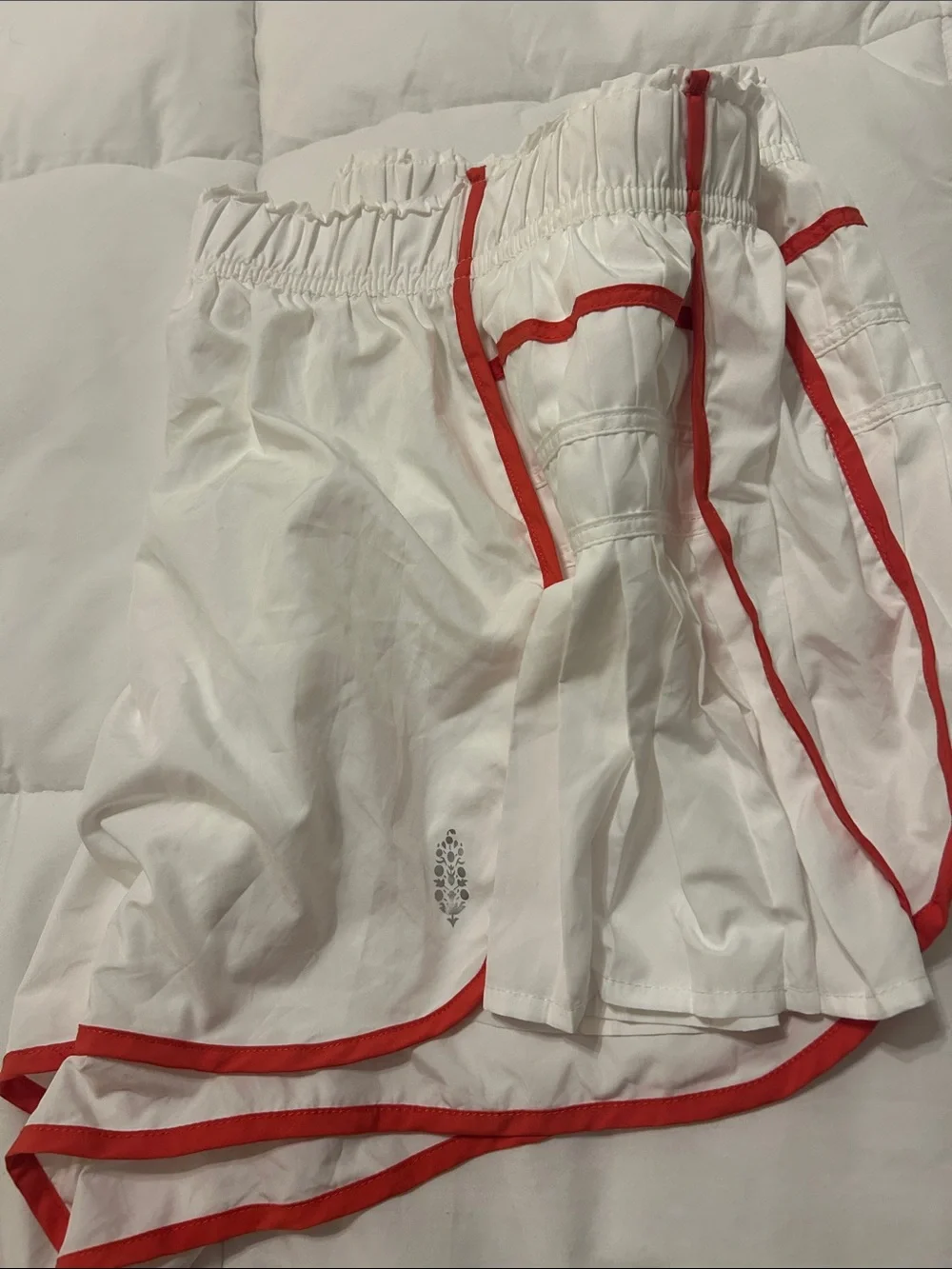 Free people White Athletic Shorts with Red Trim
